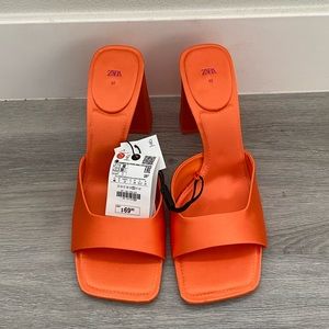 Orange zara heels!